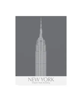 Fab Funky New York Empire State Building Monochrome Canvas Art