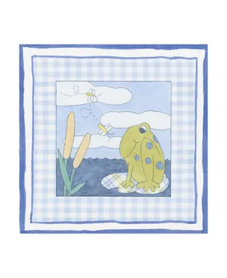 Megan Meagher Frog with Plaid I Childrens Art Canvas Art