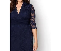 Women's Plus Screen Siren Lace Evening Gown