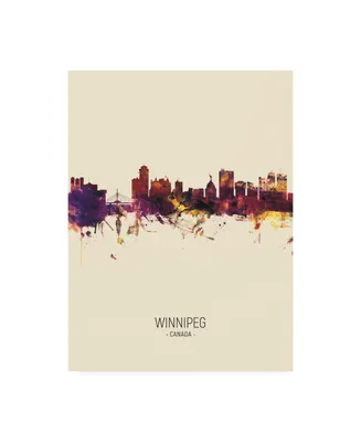 Michael Tompsett Winnipeg Canada Skyline Portrait Iii Canvas Art