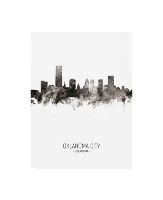 Michael Tompsett Oklahoma City Skyline Portrait Ii Canvas Art