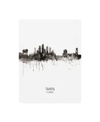 Michael Tompsett Tampa Florida Skyline Portrait Ii Canvas Art - 15.5" x 21"