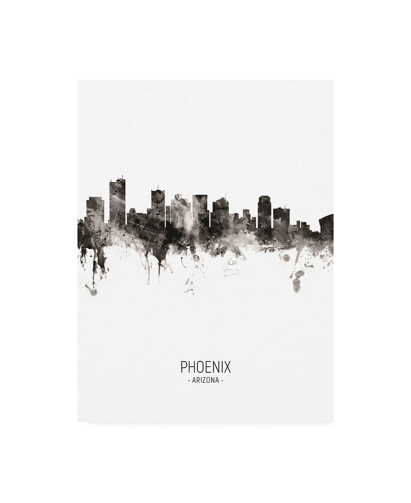 Michael Tompsett Phoenix Arizona Skyline Portrait Ii Canvas Art - 27" x 33.5"