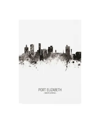 Michael Tompsett Port Elizabeth South Africa Skyline Portrait Ii Canvas Art