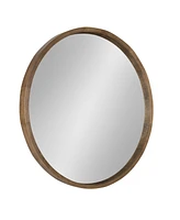 Kate and Laurel Hutton Round Wood Wall Mirror