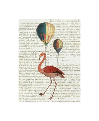 Sue Schlabach Flying Flamingo Canvas Art