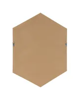 Kate and Laurel Rhodes Framed Hexagon Wall Mirror