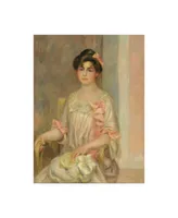 Pierre Auguste Renoir Portrait of Madame Josse Bernheim Dauberville Canvas Art - 19.5" x 26"