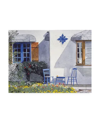 David Lloyd Glover Carmel Cottage with Orange Canvas Art