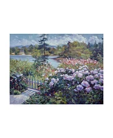 David Lloyd Glover Summer Garden at the Lake Canvas Art - 20" x 25"