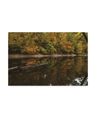 Kurt Shaffer Awesome Autumn on the River Canvas Art