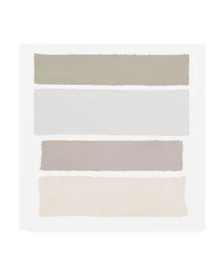 Piper Rhue Painted Weaving I Neutral on White Sq Canvas Art