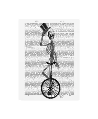 Fab Funky Skeleton on Unicycle Canvas Art