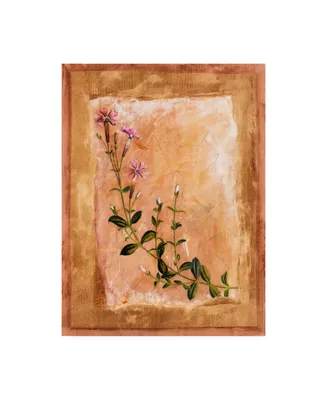 Pablo Esteban Pink Flowers Painting Canvas Art - 15.5" x 21"
