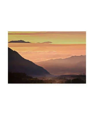Dan Ballard Fog Mountains Canvas Art