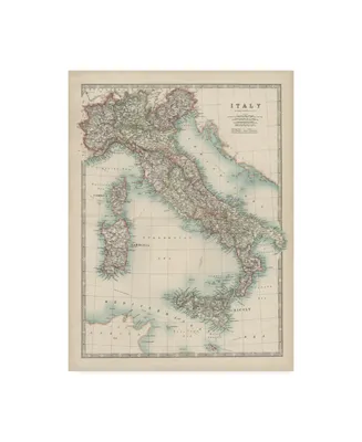 Johnston Johnstons Map of Italy Canvas Art - 19.5" x 26"