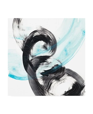 Ethan Harper Aqua Spiral Ii Canvas Art - 36.5" x 48"