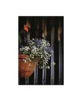 Christine Sainte-Laudy Blue and White Flowered Waterfall Canvas Art - 15" x 20"