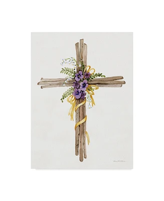 Kathleen Parr Mckenna Easter Blessing Cross I Canvas Art - 20" x 25"