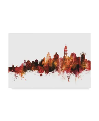Michael Tompsett Santorini Skyline Red Canvas Art