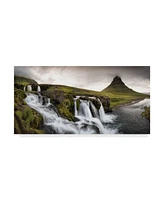 Danny Head Kirkjufellfoss Panorama Canvas Art - 37" x 49"