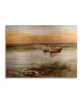 Masters Fine Art Florida Sunset Floating Brushed Aluminum Art - 22" x 25"