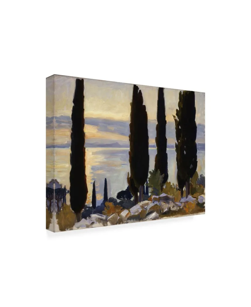 John Singer Sargent Cypress Trees at San Vigilio Canvas Art - 36.5" x 48"