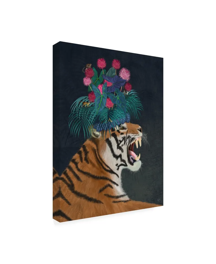 Fab Funky Badger and Flower Glasses Canvas Art