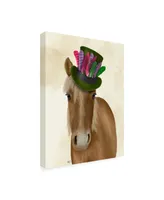 Fab Funky Horse with Feather Hat Canvas Art