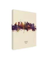 Michael Tompsett Tokyo Japan Skyline Portrait Iii Canvas Art - 15.5" x 21"