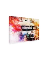 Philippe Hugonnard Nyc Watercolor Collection - Union Square Station Canvas Art - 15.5" x 21"