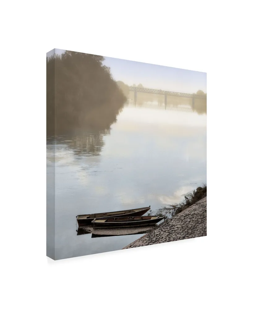 Alan Blaustein Boats on the Seine #2 Canvas Art