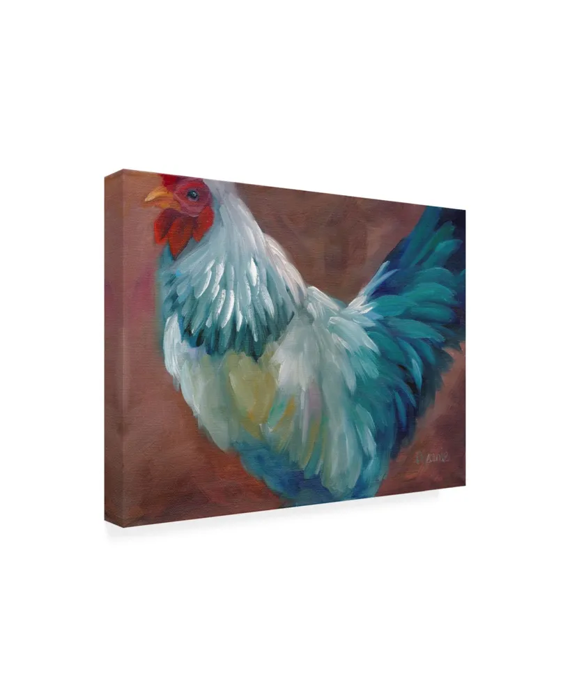 Marnie Bourque Blue Rooster Canvas Art