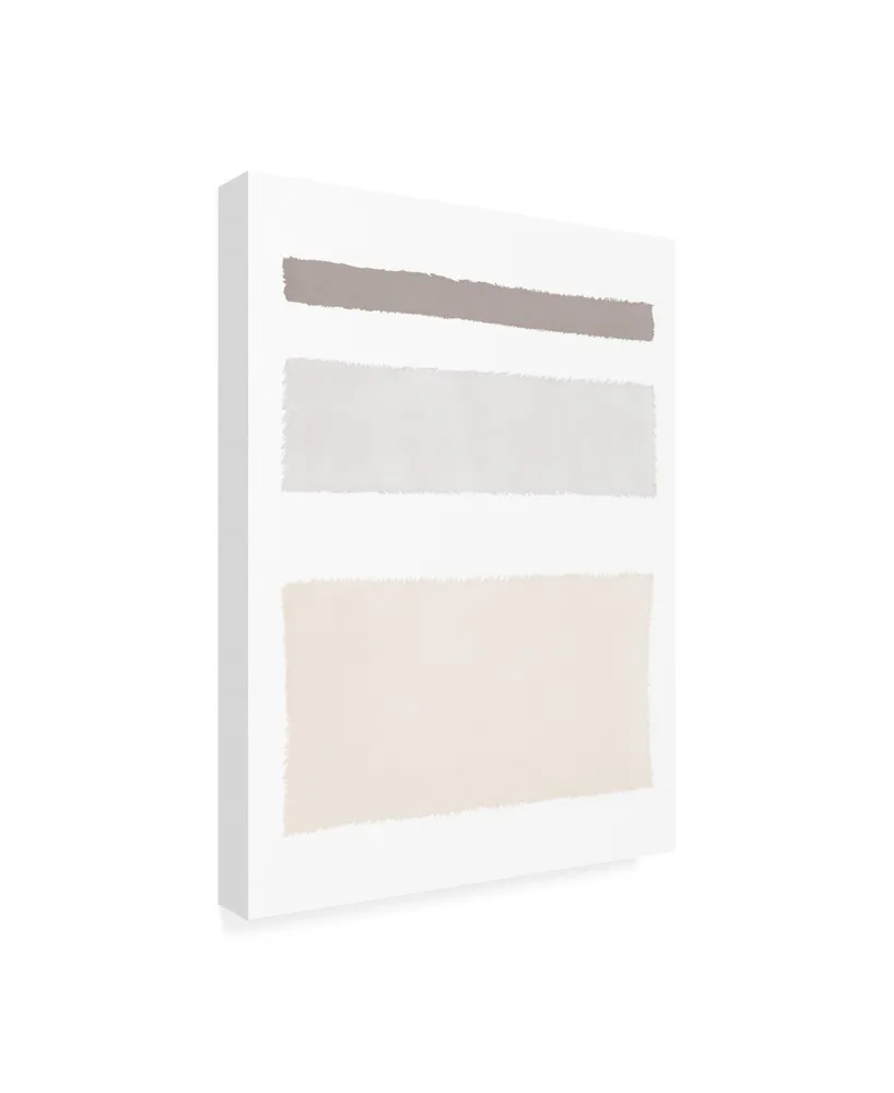Piper Rhue Painted Weaving Iv Neutral on White Canvas Art - 37" x 49"