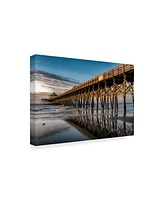 Danny Head Sun Bath on Folly Beach Canvas Art - 37" x 49"