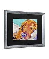 Pat Saunders-White Snoozer King Matted Framed Art - 27" x 33"