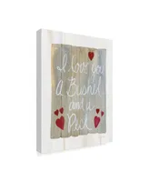 Kathleen Parr Mckenna Rustic Valentine Bushel and a Peck Canvas Art - 15" x 20"