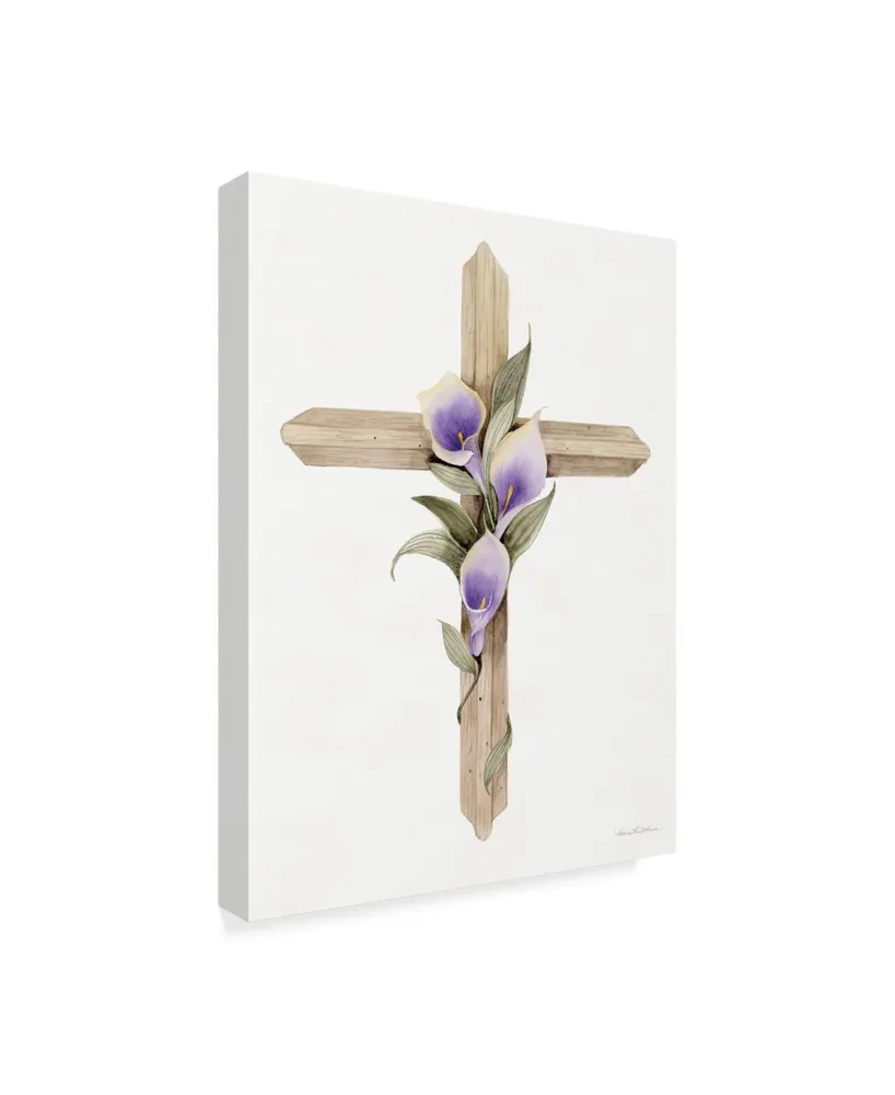 Kathleen Parr Mckenna Easter Blessing Cross Ii Canvas Art - 15" x 20"