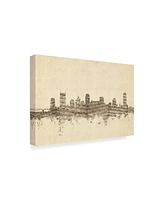 Michael Tompsett Nashville Tennessee Music Skyline Canvas Art - 20" x 25"