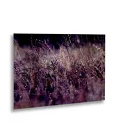 Beata Czyzowska Young Purple Rain Floating Brushed Aluminum Art - 22" x 25"