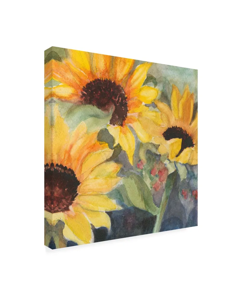 Sandra Iafrate Sunflowers in Watercolor Ii Canvas Art