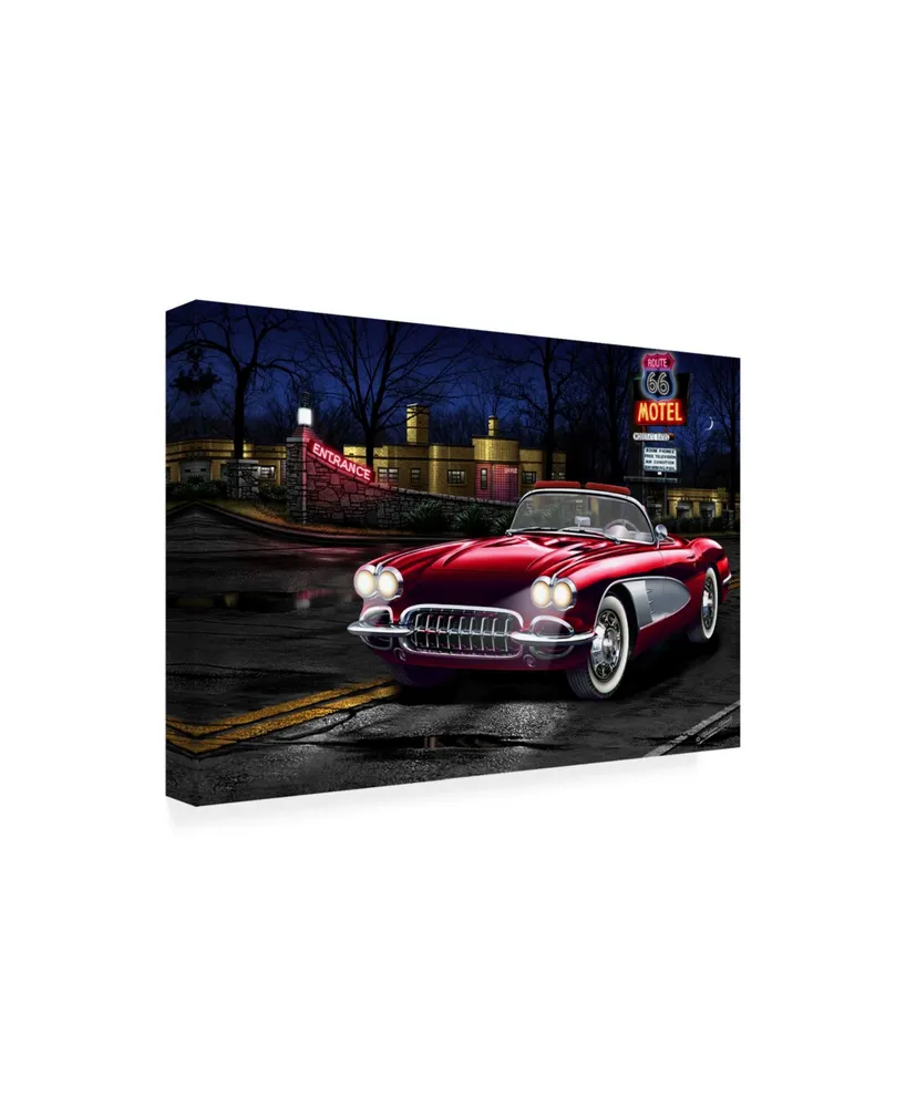 Helen Flint Diners and Cars V Canvas Art