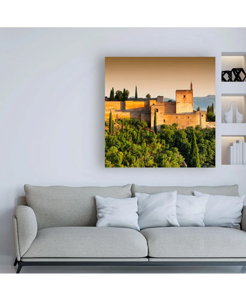 Philippe Hugonnard Made in Spain 3 Sunset over the Alhambra Vi Canvas Art