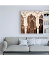 Philippe Hugonnard Made in Spain 3 Arabic Arches in Alhambra Ii Canvas Art - 19.5" x 26"