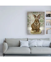 Fab Funky Rabbit and Pearls, Full Canvas Art