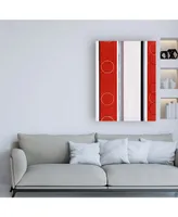 Pablo Esteban Circles with Vertical Stripes Canvas Art
