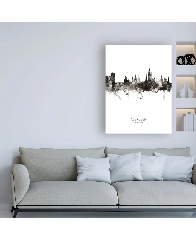 Michael Tompsett Aberdeen Scotland Skyline Portrait Ii Canvas Art