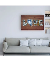 Design Turnpike Nv State Love Canvas Art - 36.5" x 48"