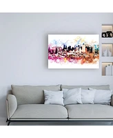 Philippe Hugonnard Nyc Watercolor Collection - Hells Kitchen Canvas Art - 27" x 33.5"