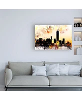 Philippe Hugonnard Nyc Watercolor Collection - Shadows and Lights Canvas Art - 27" x 33.5"